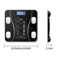 Balance intelligente d'analyse de la graisse corporelle certifiée BSCI pour usage domestique avec une capacité maximale de 180 kg, alimentée par batterie