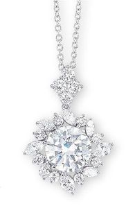 Sky Blue Premium Lab grown Diamond 925 Silver Plated Pendant Cuban Link <b>Chain</b> Necklace Hip Hop <b>Iced</b> Gift Women - Product Image 2