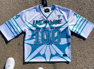 Camiseta de fútbol de gran tamaño personalizada al por mayor, camiseta de fútbol americano con estampado por sublimación, camiseta de fútbol de malla - Product Image 5