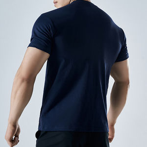Camiseta Deportiva de Gimnasio para Hombre, Lisa, de Algodón 100%, 210 g/m², Transpirable, con Logotipo Personalizado, Impresión Digital, Precio de Fábrica, Alta Calidad OEM - Product Image 2