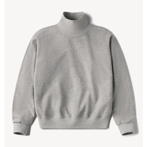 Sweat-shirt à col montant en polaire | Pull d'hiver chaud à col haut - Product Image 2