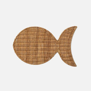 Adorable fish rattan placemat dining table <b>mat</b> elegant rustic eco friendly durable plate for hotel restaurant home serving - Product Image 5