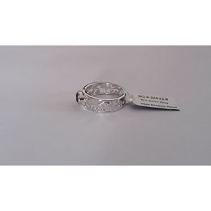 Shah Gems Women's Natural <b>Garnet</b> <b>Ring</b> in 925 Sterling <b>Silver</b> Rhodium Plated Fine Jewelry for Everyday Wear - Product Image 2