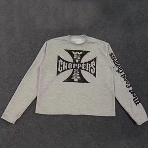 Sudadera de invierno de gran tamaño con cuello redondo para hombre, estampado personalizado, bordado en 3D, técnica lavada de lana de poliéster/algodón - Product Image 1