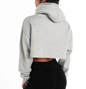 เสื้อมีฮู้ดแบบสวมศีรษะโอเวอร์ไซส์ผ้าคอตตอนผ้าขนแกะ100% เรียบ - Product Image 2