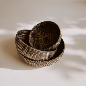 Cuencos de anidación tejidos Decoración de presentación de comida natural Productos vietnamitas al por mayor ecológicos - Product Image 1