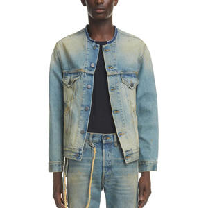 Vêtements de ville personnalisés OEM pour hommes Veste en jean vierge unie Vêtements d'extérieur décontractés Veste en jean pour hommes - Product Image 1