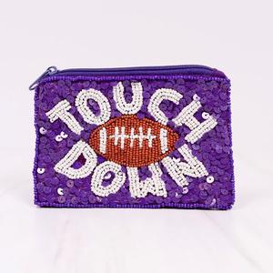 Toucher vers le bas perlé et paillettes porte-monnaie minibag tendance artisanal pour carte et petits objets essentiels - Product Image 2