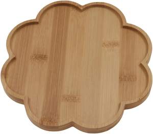 Plateaux de service en bois de qualité supérieure en forme de fleur, bols de centre de table pour la décoration de la maison, assiettes à fruits, plateau à collation, fournisseur personnalisé - Product Image 4