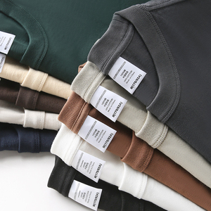 Camiseta personalizada de algodón 100% de alta calidad para hombres Lona de gran tamaño de peso pesado Suministro ODM para impresión - Product Image 1