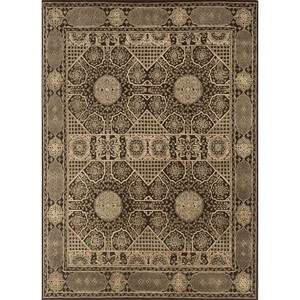 พรมขนสัตว์ผสมวิสโคสสีน้ำตาลเบจ Kasbah รุ่น Ptwv-7003 ลายเหรียญตรา ขนาดใหญ่ สำหรับห้องโถง ทางเดิน ห้องนั่งเล่น รูปทรงสี่เหลี่ยมผืนผ้า - Product Image 1