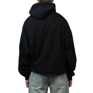 Sweat à capuche surdimensionné à la mode pour hommes sweat-shirt en molleton de coton à coupe ample avec broderie automne mode rue - Product Image 4