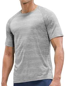 Vêtements pour hommes de bonne qualité T-shirt à manches courtes avec logo personnalisé 100% coton gris col rond Style d'été avec longue longueur - Product Image 3