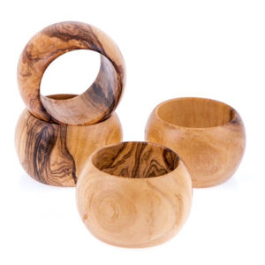 Ajustes de mesa modernos, de madera servilleteros hechos a mano, soporte para pañuelos, juego de 6 servilleteros de madera Natural para decoración de comedor - Product Image 3