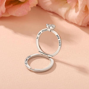 Bague de promesse personnalisée Jeulia en argent sterling avec rubis et zircon - Product Image 5