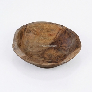 Bols ronds en bois de teck, écologiques, vintage, faits à la main, vaisselle, ensembles de vaisselle, service alimentaire, cadeaux d'affaires, DEKOR ASIA - Product Image 4