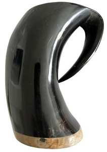 Taza de cuerno rústica hecha a mano de primera calidad, taza ecológica natural, vajilla duradera, perfecta para café, té, whisky, Bar de oficina - Product Image 3