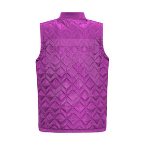 Gilet zippé personnalisable vestes d'hiver sans manches manteaux respirant col montant décontracté soie matériel hommes OEM service brodé - Product Image 2