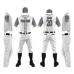 Nouvel uniforme de baseball personnalisé avec logo imprimé pour hommes, nouveau design, uniforme de baseball de bonne qualité en couleur unie, service OEM - Product Image 1