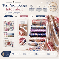 Service OEM/ODM de tissu satiné imprimé sur mesure pour chemises, foulards et textiles de maison avec faible MOQ