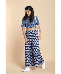 Pantalon Palazzo en rayonne fait main pour femmes et filles Pantalon large taille haute à séchage rapide avec logo et décor de poche Taille unique XL - Product Image 2