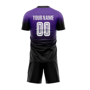 ชุดเสื้อฟุตบอลและกางเกงขาสั้นแบบซับลิเมชั่นสั่งทำพิเศษสำหรับผู้ใหญ่ ชุดฟุตบอลทรงแอธเลติก คอวีไล่เฉดสี แขนสั้น - Product Image 6