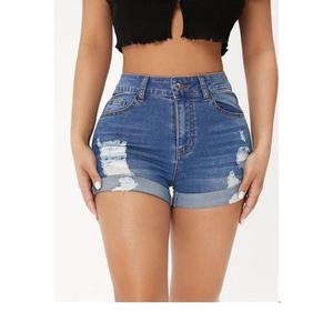 Wholesale Price Women High Quality Ripped Denim <b>Short</b> Cotton Jeans 100% Vintage Wash Distressed Denim Women <b>Shorts</b> Jean Pant - Product Image 2