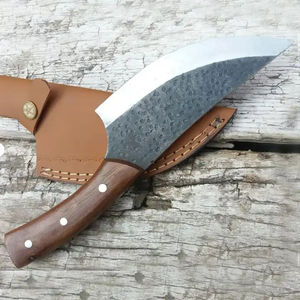 Couteau à désosser Burraq en acier Damas fait main, manche personnalisé, étui en cuir, option OEM/DIY, cadeau idéal pour le camping et la chasse - Product Image 6