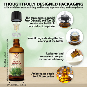 Huile Essentielle Pure à 100% Melissa 100ml Distillée à la Vapeur Arôme Frais Citronné & Rafraîchissant pour le Soulagement du Stress & les Soins de la Peau pour Tous Types de Peau - Product Image 5