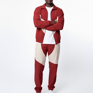 2026 New Arrived Heavyweight Windproof Solid Printed Reversible Breathable Sweatpants <b>Zip</b>-Up Sweat Suit Casual 100% Cotton - Product Image 6