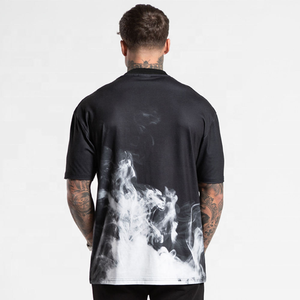 Ensemble t-shirt et short pour homme, imprimé fumée noire, streetwear, décontracté, ensemble assorti en deux pièces, style estival, vêtements de sport confortables - Product Image 5