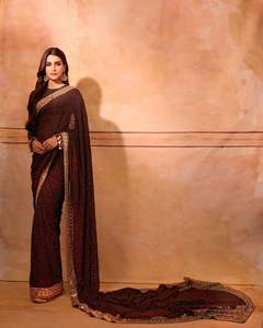 Indian Trending Beautifully Designed <b>Saree</b> Faux Georgette Sequence Work <b>Saree</b> <b>for</b> <b>Women</b> Party and Wedding Wear Wholesale Price - Product Image 2