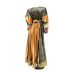 Vestido Tradicional Afgano Dorado y Verde para Mujer, Bordado a Mano Intrincado, Estilo Kuchi, Vestido Formal - Product Image 2