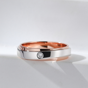 Anillo de Compromiso Jeulia Forever Promise de Plata de Ley Bicolor para Mujer - Product Image 4