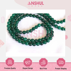 Piedra Preciosa Semipreciosa de Jade Verde Oscuro de Primera Calidad, Pulida, Grado AAA, Forma Circular, 8mm, Jap Mala, 108 Cuentas - Product Image 3