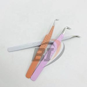 แหนบต่อขนตาสแตนเลสแบบยั่งยืนเคลือบสีปลายแหลมสั่งติดฉลากได้ตามต้องการ - Product Image 2