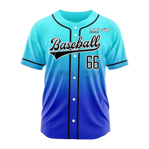 Tops de baseball respirants à col en V pour adultes et jeunes, imprimés et brodés, avec vêtements de sport rayés - Product Image 1