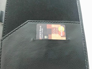 23x16cm ใส่ของให้ความอบอุ่นในโรงแรมจานทำจากหนัง PU มีสายปากกาโฟลเดอร์ใส่ธนบัตรสำหรับแขก - Product Image 4