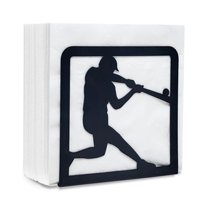 Servilletero de metal negro para mesa-Servilleteros de mesa verticales negros mate-Servilletero vertical de metal decorativo - Product Image 1