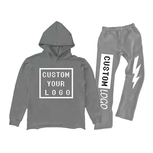 Conjunto de chándal personalizado para hombre, Sudadera con capucha y pantalones de chándal para correr, chándal acampanado con estampado 3D y gráfico de logotipo personalizado 2025 - Product Image 3