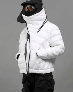 Vente en gros coupe-vent de haute qualité Oem pour homme, veste cargo Techwear noire pour homme, manteau multi-poches, veste personnalisée Lettermen - Product Image 4