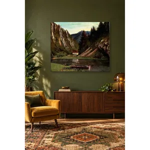 Impression sur toile de la maison Gustave Courbet sur les rives du Doubs - Product Image 2