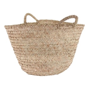 Cestas Naturales Hechas a Mano, Cesta de Paja con Dos Asas, Diseño Minimalista, Cesto de Almacenamiento Abierto, Decoración del Hogar, Año Nuevo Chino - Product Image 1