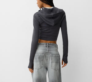 Sudadera de Algodón de Alta Calidad para Otoño e Invierno, Sudadera con Capucha para Mujer, Personalizable con Logotipo Bordado, Gruesa - Product Image 6