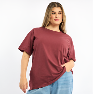 T-shirt rouge à manches courtes pour femmes de haute qualité col rond 100% coton respirant été t-shirt de course pour vêtements en vrac Ropa De Nina - Product Image 1