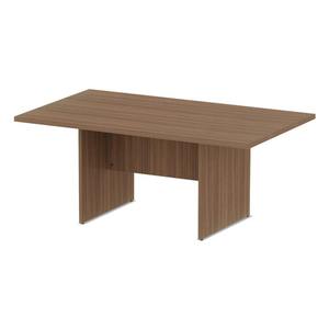 Alera Valencia Series Rectangular Conference <b>Table</b> Modern <b>Walnut</b> 70.88 In. X 41.38 In. X 29.5 In. - Product Image 2