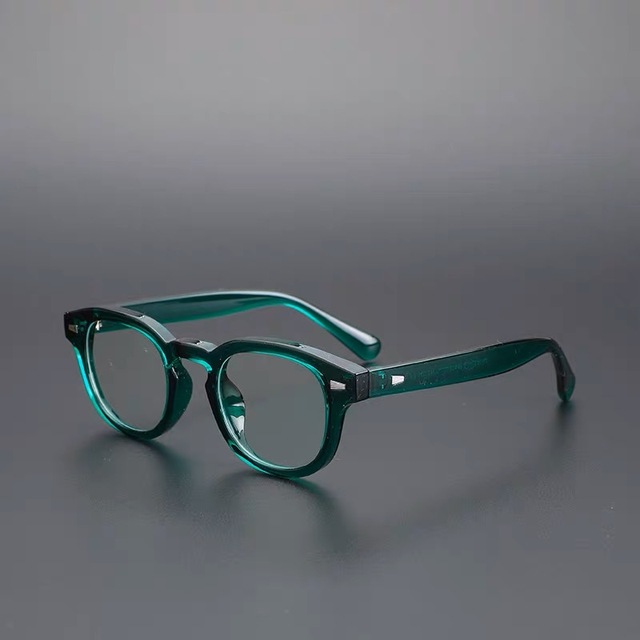 Latest Retro Oval Japanese Design Custom Men Black Eyeglasses Optical Eye Glass Blue Light Eyeglass Frames Glasses Transparent