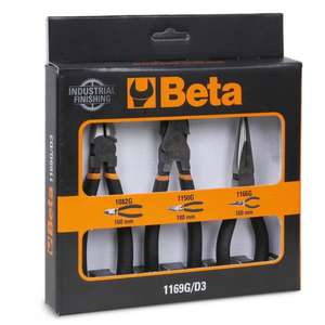 BETA <b>Plier</b> <b>Set</b> with Combination Long Needle Nose Diagonal Cutting Nippers - Product Image 1
