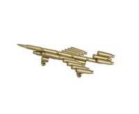 Escultura de Metal de concha de bala, gran obra de arte decorativa, modelo de regalo para decoraciones de sala de estudio para el hogar (avión creativo)