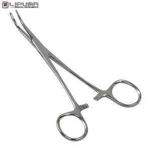 Laboratorio sólido de alta calidad Sala médica Acero inoxidable Kelly Bloqueo Mosquito Hemostat Fórceps 6,25 ''Instrumento quirúrgico Curvo - Product Image 1